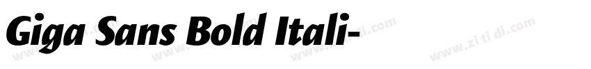 Giga Sans Bold Itali字体转换 Giga Sans Bold Itali字体转换